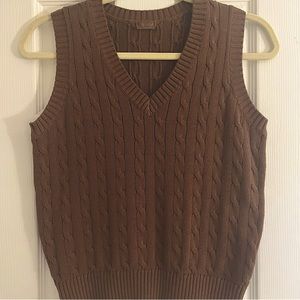 John Galt Sweater Vest in Brown